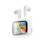 Smart Screen ANC Noise-Cancelling Earbuds - Bluetooth 5.4 - Full-Color Touch Display - Piano White 1