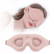 3D-gevormd slaapmasker, ademend oogmasker voor vrouwen, 360 volledige verduistering voor op reis en tijdens een dutje.
