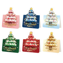Kerst 3D pop-up kaartenset inclusief 120 kaarten + 120 enveloppen + 120 stickers | Kerstboommotief kerstkaarten