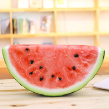 Pluche kerstkussen in de vorm van fruit (sinaasappel en watermeloen)