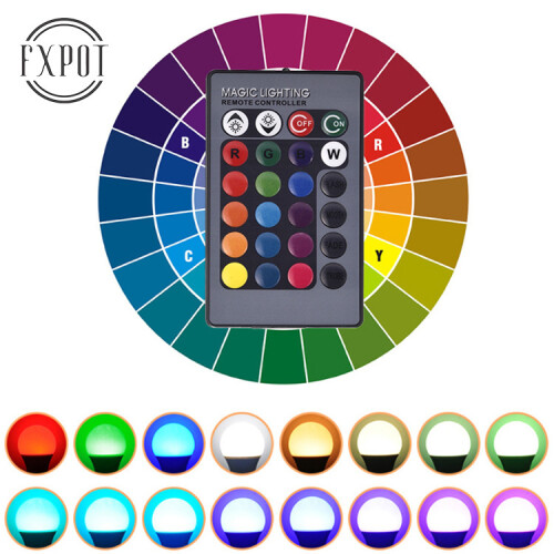 Λάμπα LED RGB με τηλεχειριστήριο, E27 Magic Lighting με δυνατότητα ρύθμισης χρώμ 1