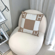 Μαξιλαροθήκη 45x45cm με το γράμμα H - Χακί