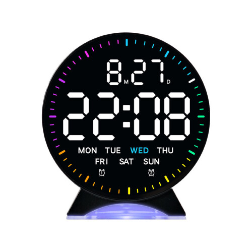 Retro Bell Alarm Clock - Loud Volume  - LED Digital Display - Desk Clock