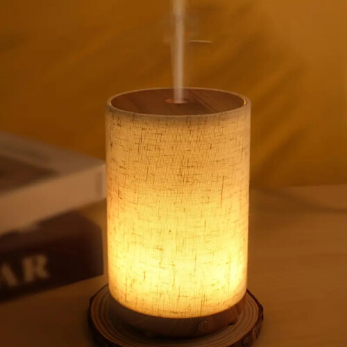 Wood Grain Warm Light Aroma Diffuser | Ultrasonic Quiet | 80ml | 4/8H Timer | Winter Christmas Gift 2