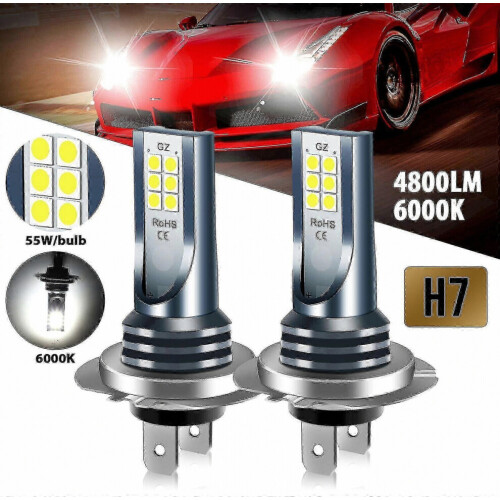 Σετ 4 λαμπτήρων προβολέα H7 220W 60000lm 6000K λευκού χρώματος LED για μεγάλη και 1