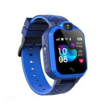 Montre connectée pour enfants (bleue) - Traceur GPS étanche avec caméra, appel vidéo et appel d'urgence SOS, cadeau de Noël o