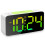 Extra loud alarm clock for deep sleepers, digital clock with 7-color night light, adjustable volume, charging 2