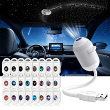 HD Smart Dynamic 5D Holographic Night Light Projector, Plug and Play HD 2-in-1