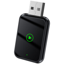 Adaptador inalámbrico 2 en 1 para CarPlay, mini dongle USB compatible con Apple CarPlay y Android Auto, color negro.