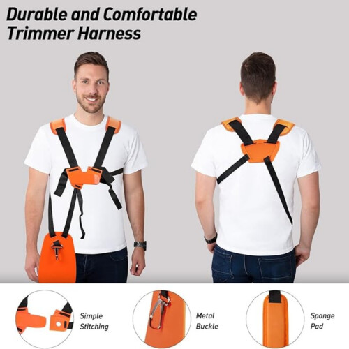 Harness for a with Shoulder Harness Strap Pad,Durable Nylon Shoulder Strap Trimmer,Harness Strap String Trimmer Compatible Mo 1