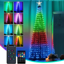 2M Smart LED Christmas Tree String Lights | 200 LEDs | APP & Remote Control | USB Powered | Multi-Color & Dynamic Modes | wit