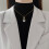 Conjunto de colar e brincos com cruz dourada e pérolas | Joias com strass | Presente de aniversário para namorada e melhor am 4