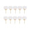 10 leques de bambu branco puro com cabos de bambu para caligrafia e pintura. 1