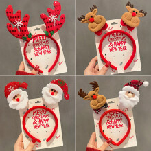Set di 4 cerchietti natalizi con corna di renna di Babbo Natale, ideali come bomboniere per feste di Natale e accessori per p