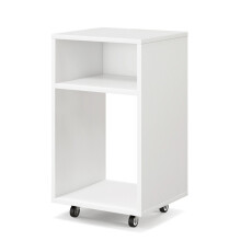 Mobile filing cabinet office cabinet with 2 open shelves 33 x 30 x 58 cm white