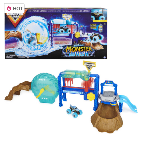 Monster Jam Monster Jam, Megalodon Monster Wash Color-Changing