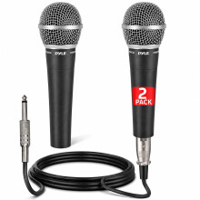 Pyle Dynamic Cardioid Microphone, Unidirectional XLR Mic with Built-in Pop Filter, 450 cm Cable, Wide Frequency Response, Rugged Build, For Gaming Se