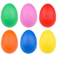 MFUOE 6 Pieces Musical Eggs Shakers Plastic Egg Shaker for Adult Percussion Maracas Egg Shakers with Miniature Iron Sand