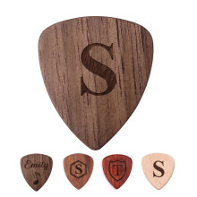 Personalised Guitar Picks Wooden Guitar Pick Personalised Gifts for Men Him Kids Her Daughter Engraved Guitar Pick for Father's Day Birthday Valentin