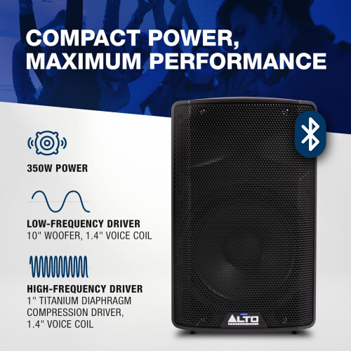 ALTO TX410 350W 10" Powered PA Speaker 1