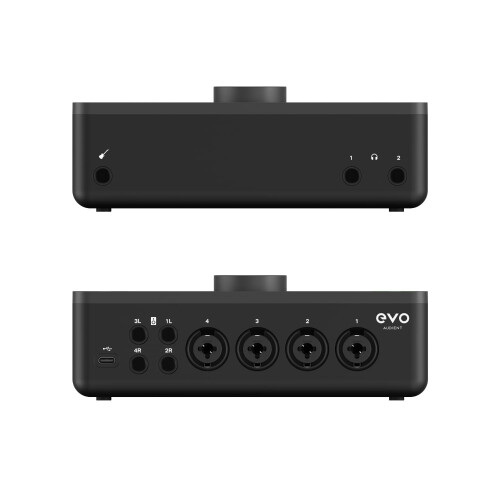 EVO 8 USB Audio Interface external sound card for music productions (4 in / 4 out, Smartgain, Smart Touchpoints, loopback function, 48V phantom power 2