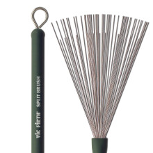 Vic FIrth - Split Drum Brushes - Retractable - Medium Gauge Wire - Green Plastic Handle