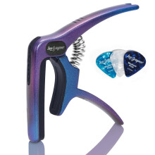 Leo Jaymz Heavy Duty Guitar Capo for Acoustic/Electric Guitars, Guitar Clip made of Zinc Alloy Metal, Guitar Clamp for Bass Classical Guitar, Ukulele
