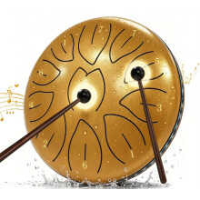 6.5 Inch 11‑Note Steel Tongue Drum, Rain Drum for Garden