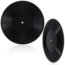 Xinjoduz 2 Pack Blank Vinyl Records, 12 Inch CD Fake Vinyl Records for Graffiti Wall Aesthetic Room Decor, Vintage Decorative Record for 70s 80s 90s