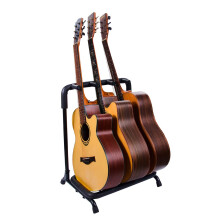 RAM ONLINE Guitar Stand for 3 Guitars, Multiple Guitar Display Rack, Folding Metal Acoustic Guitar Stand