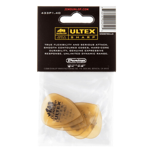 Jim Dunlop 433P1.40 Ultex Sharp Player Pack (Pack of 6) 1