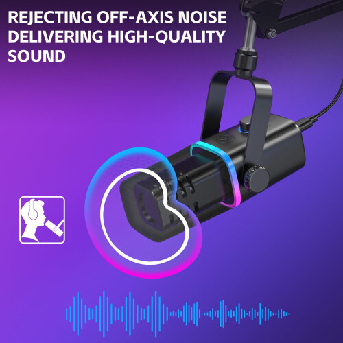 zealsound USB/XLR Dynamic Microphone with Arm for Podcasting and Recording 1