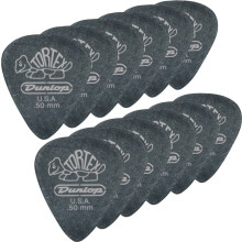 Dunlop Pitch Black Standard Tortex 088 Guitar Picks (12 Pieces)