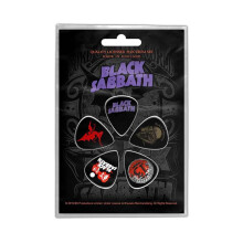 Black Sabbath Plectrum Pack, 1mm thick, Purple Logo, Officially Licensed, Made in England, Nylon, Heavy Gauge, Guitar