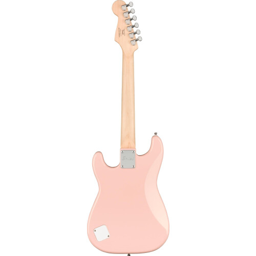 Fender Squier by Fender Mini Stratocaster Beginner Electric Guitar Shell Pink 2