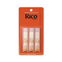 D’Addario Woodwinds - Rico Soprano Sax Reeds - Soprano Saxophone Reeds - Soprano Reeds Crafted for Beginners, Students, Educators - Strength 2.0, 3-