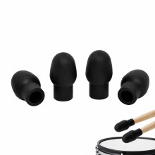 QIHAWN 4Pcs Rubber Drumstick Silent Tips for Quiet Drumming Practice