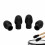 QIHAWN 4Pcs Rubber Drumstick Silent Tips for Quiet Drumming Practice 1