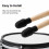 QIHAWN 4Pcs Rubber Drumstick Silent Tips for Quiet Drumming Practice 5