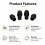 QIHAWN 4Pcs Rubber Drumstick Silent Tips for Quiet Drumming Practice 3