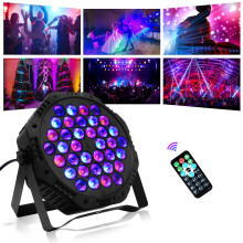 BrightWish Disco Lights for Parties, 36 LED Stage Lights with DMX & Remote Control, 7 Mode RGB Effect for DJ Events, Kids Party, Club, Bar, Birthday,