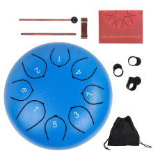 Steel Tongue Drum 6inch Tongue Drum for Kids Preschool Activities Drum Instrument Steel Tongue Drum,Blue