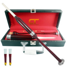 Scottish Highland BagPipe Practice Chanter, Carrying Case & Reeds by Createch Tools (Dark Brown)