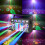 All in One Disco Lights,Sound Activated LED Strobe Light,DMX512 Derby Lighting,Colourful LED Patterns Light,Stage Lights,Disco Light for Parties,Birh 2