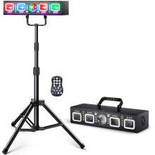 KeoBin 4 in 1 DJ Lights with Stand,Light Show with Extra-Wide Coverage