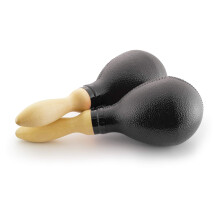 Tiger MAR7-BK Full-Size Maracas with Wooden Handles - Black
