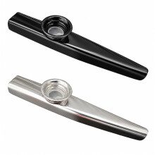 2 Pack Metal Kazoo Musical Instruments, For Kids Music Lover, A Good Companion For Guitar, Ukulele, Violin, Piano Keyboard (silver, black)
