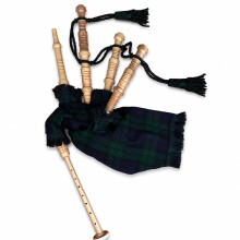 McWilliams Mini Miniature Bagpipe, Bagpipe for Beginners Playable Mini Gift (BLACK WATCH)