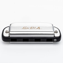 EAST TOP 4 Hole Blues Harmonica, Black, Compact Design