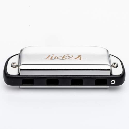 EAST TOP 4 Hole Blues Harmonica, Black, Compact Design